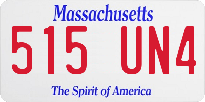 MA license plate 515UN4