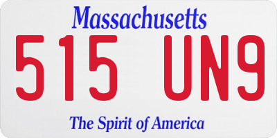 MA license plate 515UN9
