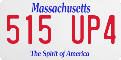 MA license plate 515UP4