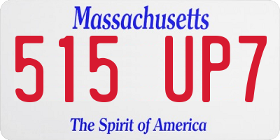 MA license plate 515UP7
