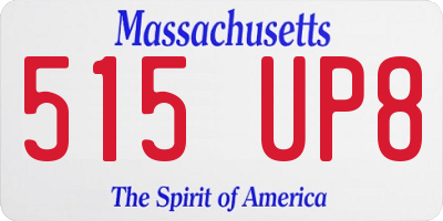 MA license plate 515UP8