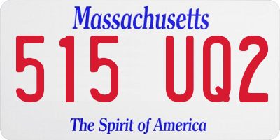 MA license plate 515UQ2