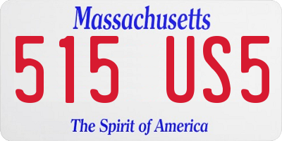 MA license plate 515US5