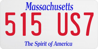 MA license plate 515US7