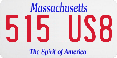MA license plate 515US8