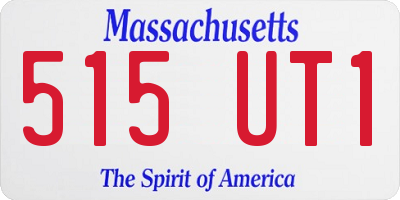 MA license plate 515UT1