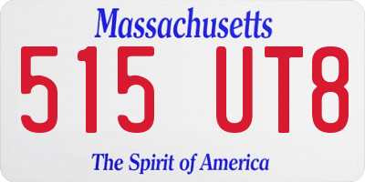 MA license plate 515UT8