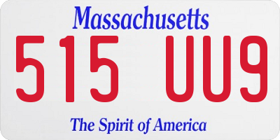 MA license plate 515UU9