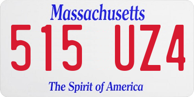 MA license plate 515UZ4