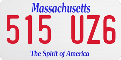 MA license plate 515UZ6