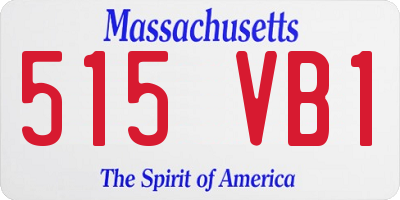 MA license plate 515VB1