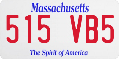 MA license plate 515VB5
