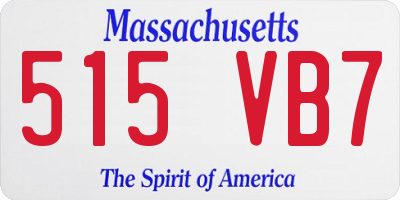 MA license plate 515VB7