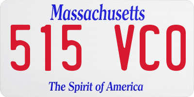 MA license plate 515VC0