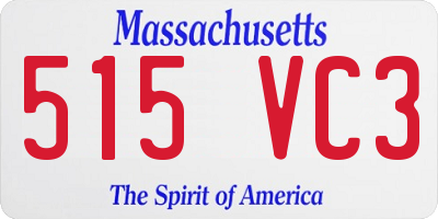 MA license plate 515VC3