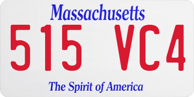 MA license plate 515VC4