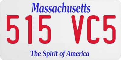 MA license plate 515VC5