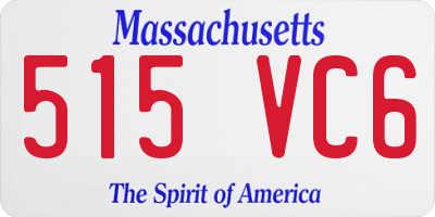 MA license plate 515VC6