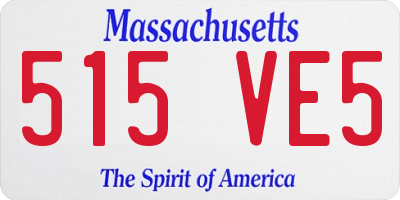 MA license plate 515VE5