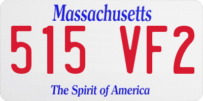 MA license plate 515VF2
