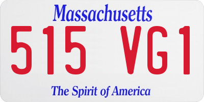 MA license plate 515VG1