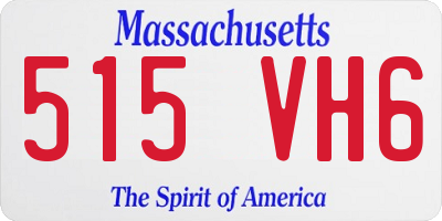 MA license plate 515VH6