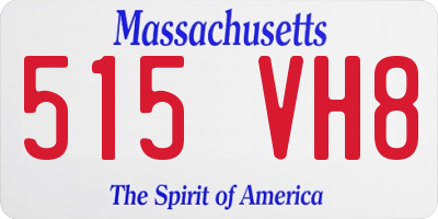 MA license plate 515VH8