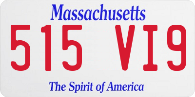 MA license plate 515VI9