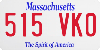 MA license plate 515VK0