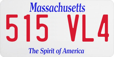 MA license plate 515VL4