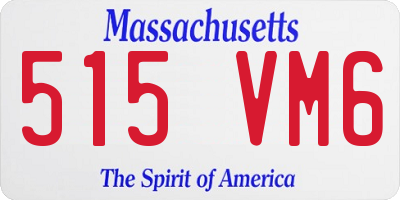 MA license plate 515VM6