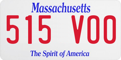 MA license plate 515VO0