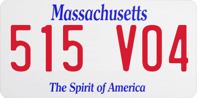 MA license plate 515VO4