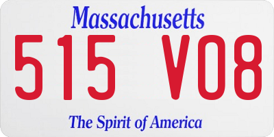 MA license plate 515VO8