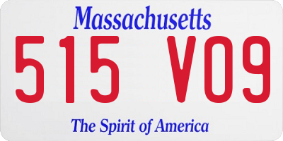 MA license plate 515VO9