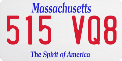 MA license plate 515VQ8