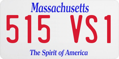 MA license plate 515VS1