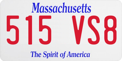MA license plate 515VS8
