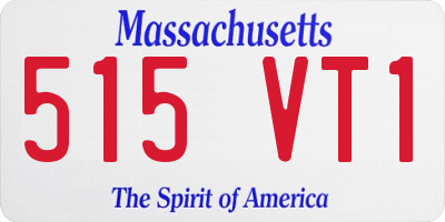 MA license plate 515VT1