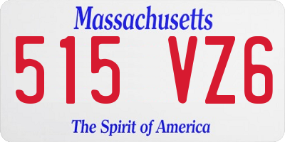 MA license plate 515VZ6