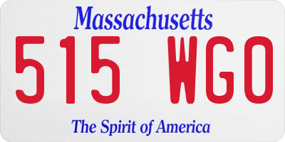 MA license plate 515WG0
