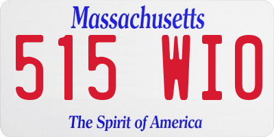 MA license plate 515WI0