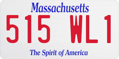 MA license plate 515WL1