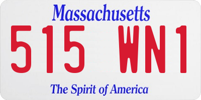 MA license plate 515WN1