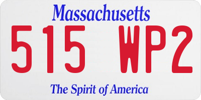 MA license plate 515WP2