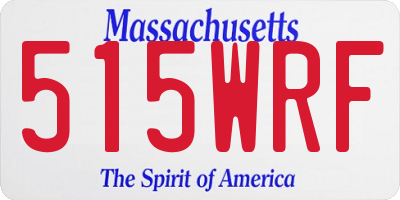 MA license plate 515WRF