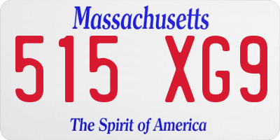MA license plate 515XG9
