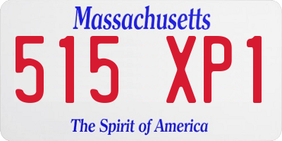 MA license plate 515XP1