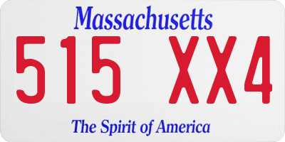 MA license plate 515XX4