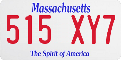 MA license plate 515XY7